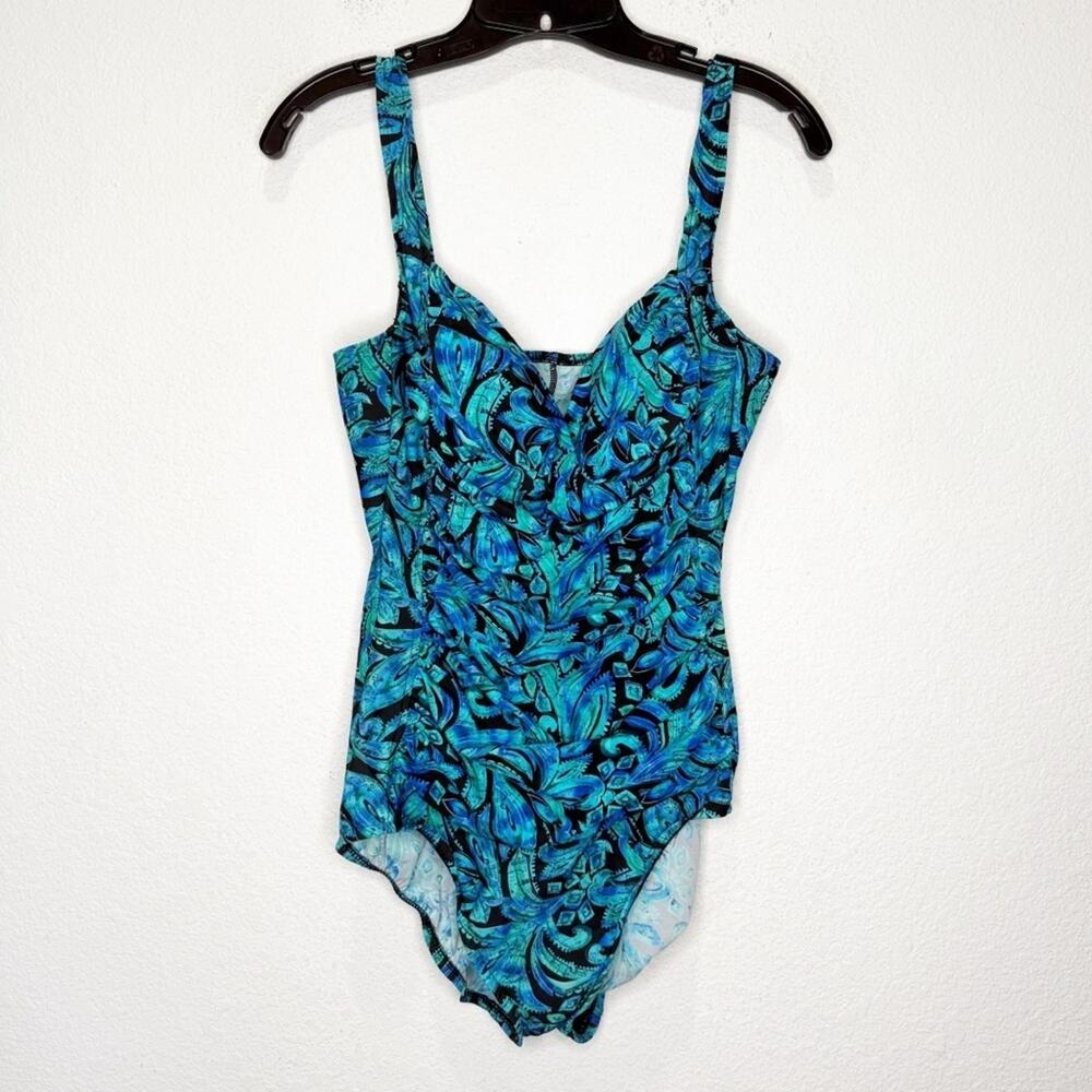 Miraclesuit Averi Twist Bra One Piece Swimsuit Ruched 16